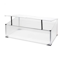 Alumiininen kylmäkehys 100 x 60 x 40 cm polykarbonaatti lukittava katto