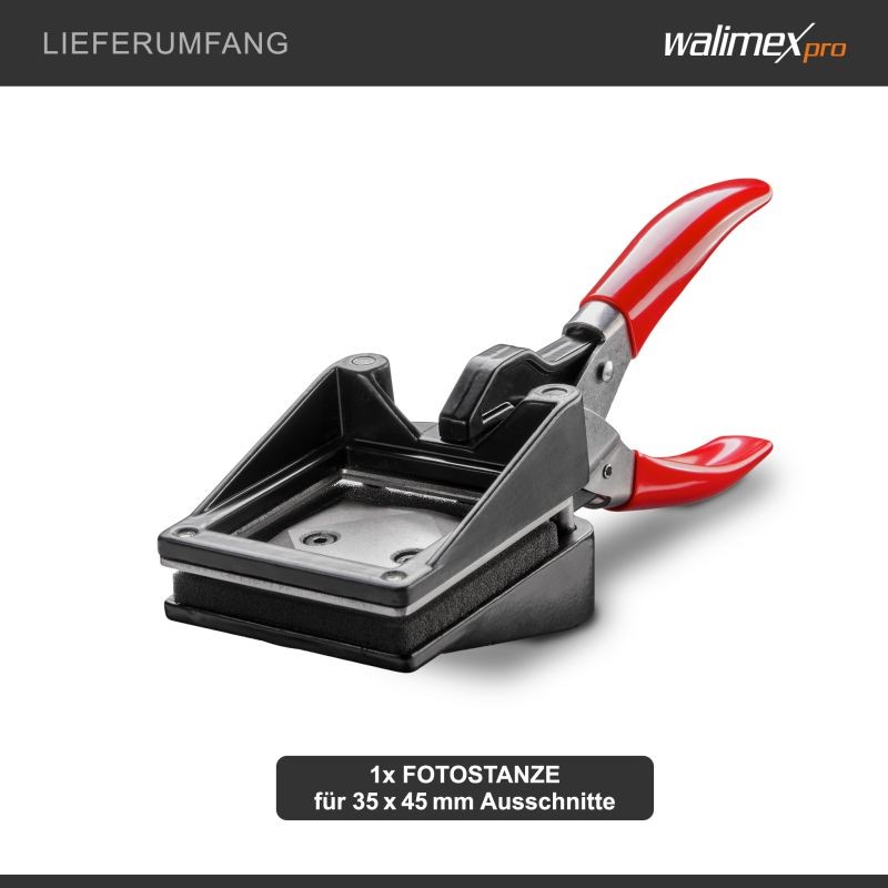 Walimex pro Passikuva-leikkuri 35 x 45 mm, musta