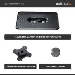 Walimex Laptop ja projektorialusta 350 x 250 x 30 mm alumiini musta kantavuus 15 kg