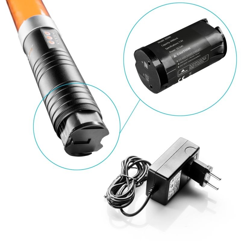 Walimex pro Ice Sword 300 Plus LED-valotanko, 5600 K, 2400 lm, kaukosäädin ja akku