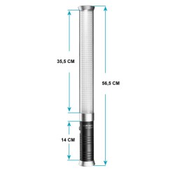 Walimex pro Ice Sword 300 Plus LED-valotanko, 5600 K, 2400 lm, kaukosäädin ja akku