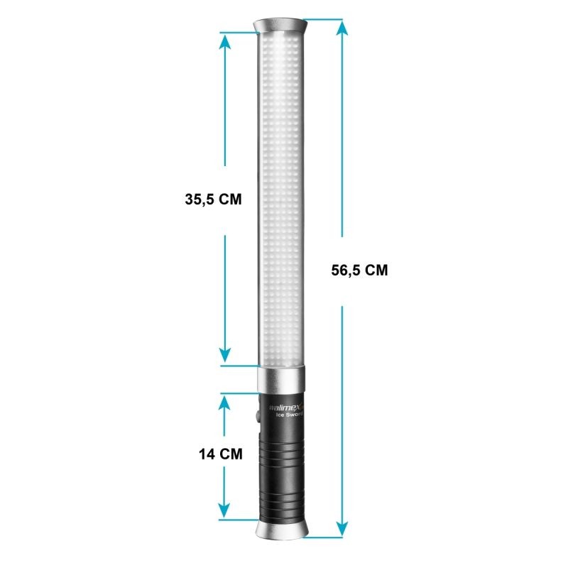 Walimex pro Ice Sword 300 Plus LED-valotanko, 5600 K, 2400 lm, kaukosäädin ja akku