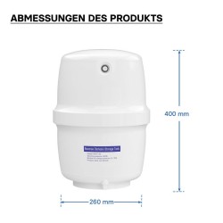 Naturewater varastosäiliö käänteisosmoosijärjestelmille 15,14 l, elintarvikekelpoinen, valkoinen