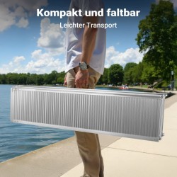 Pyörätuoliramppi, kaksinkertaisesti taitettava, alumiini, 304 cm, 270 kg