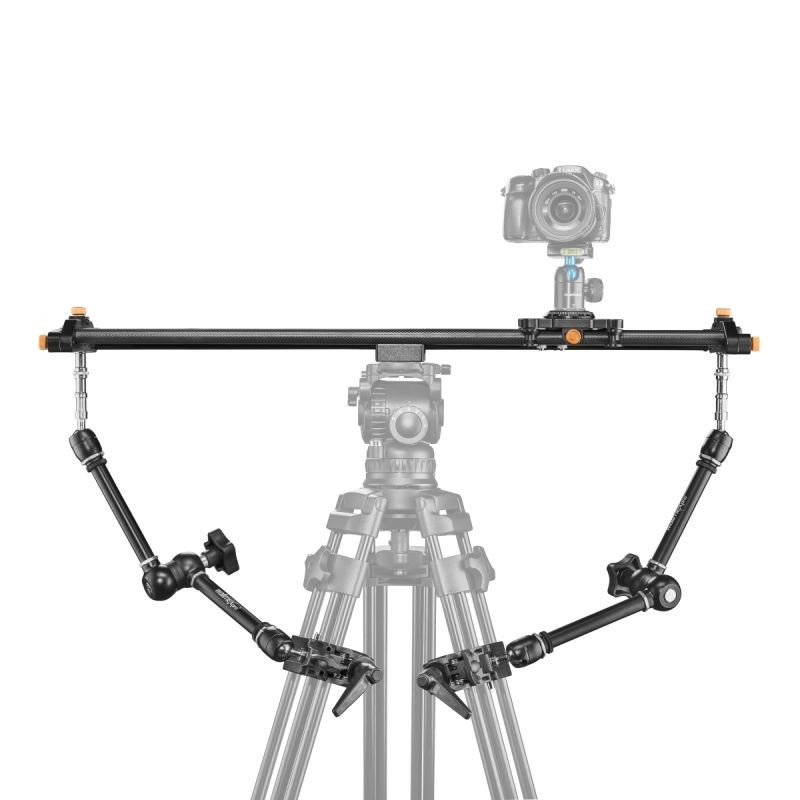 Walimex pro Carbon Parallax Slider 8 videoslideri 80 cm hiilikuitu tuki-setti nivelvarsilla ja kiinnikkeillä