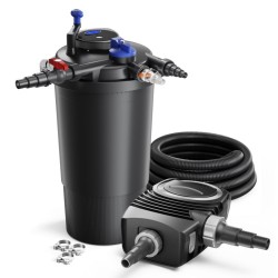 SunSun lampisuodatinsetti: CPF-15000 painesuodatin 18W UV-C, NEO-6000 SuperECO pumppu 6000 l/h, 5m letku 38mm