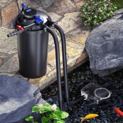 SunSun lampisuodatinsetti: CPF-15000 painesuodatin 18W UV-C, NEO-6000 SuperECO pumppu 6000 l/h, 5m letku 38mm
