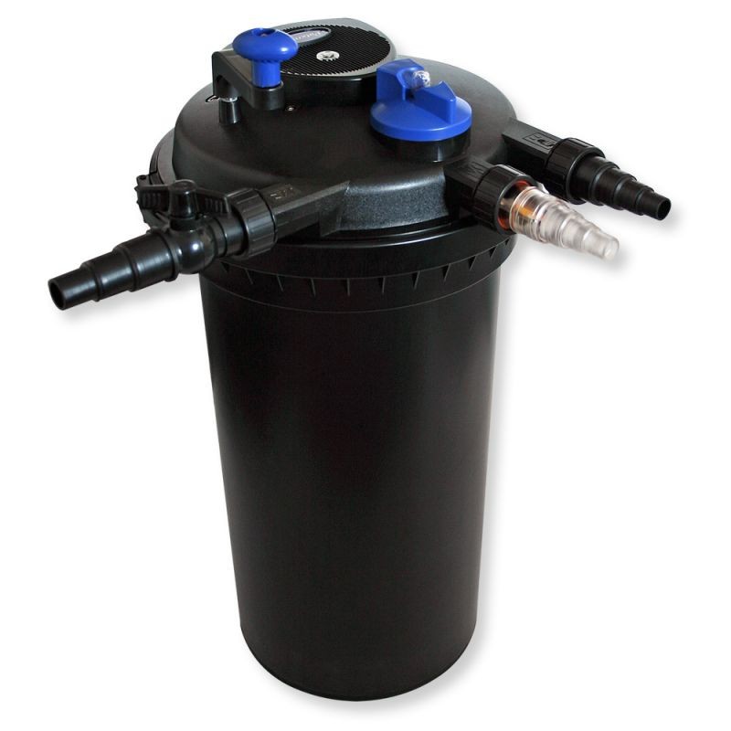 Lampisetti: CPF-15000 painesuodatin 30 000 l, NEO-8000 SuperECO pumppu 8000 l/h, HJ-943 ECO pumppu 800 l/h