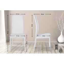 Savino moderni pehmustettu ruokapöydän tuoli, keinonahka tai sametti