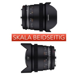 Samyang MF 14mm T3,1 VDSLR MK2 laajakulmaobjektiivi Nikon F, täyskenno, sääsuojattu