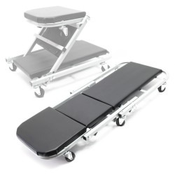 2-in-1 Rullalauta ja työpajan istuin, 90 x 41,5 x 12,5 cm, 150 kg, pehmustettu, 6 ohjauspyörää