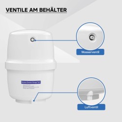 Naturewater 3 G vesisäiliö käänteisosmoosijärjestelmään, 11,35 l, valkoinen, butyylikumi