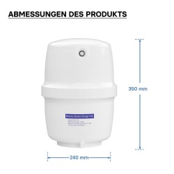 Naturewater 3 G vesisäiliö käänteisosmoosijärjestelmään, 11,35 l, valkoinen, butyylikumi