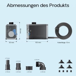 SunSun CHJ-1500-10 ECO Lampupumppu 1500 l/h 25 W, energiatehokas suodatinpumppu