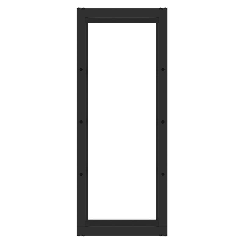 Toboli Polttopuuteline sisä- ja ulkokäyttöön, 100 x 25 x 40 cm, musta, jauhemaalattu teräs, 100 kg