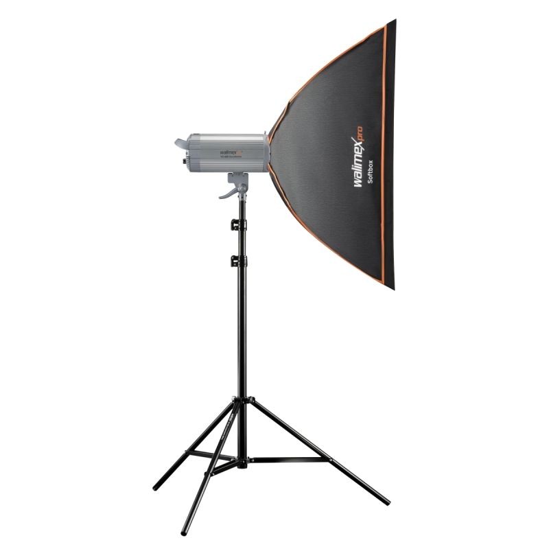 Walimex pro Softbox Orange Line 60 x 90 cm, 360° käännettävä valonmuotoilija valokuvaukseen ja videotuotantoon