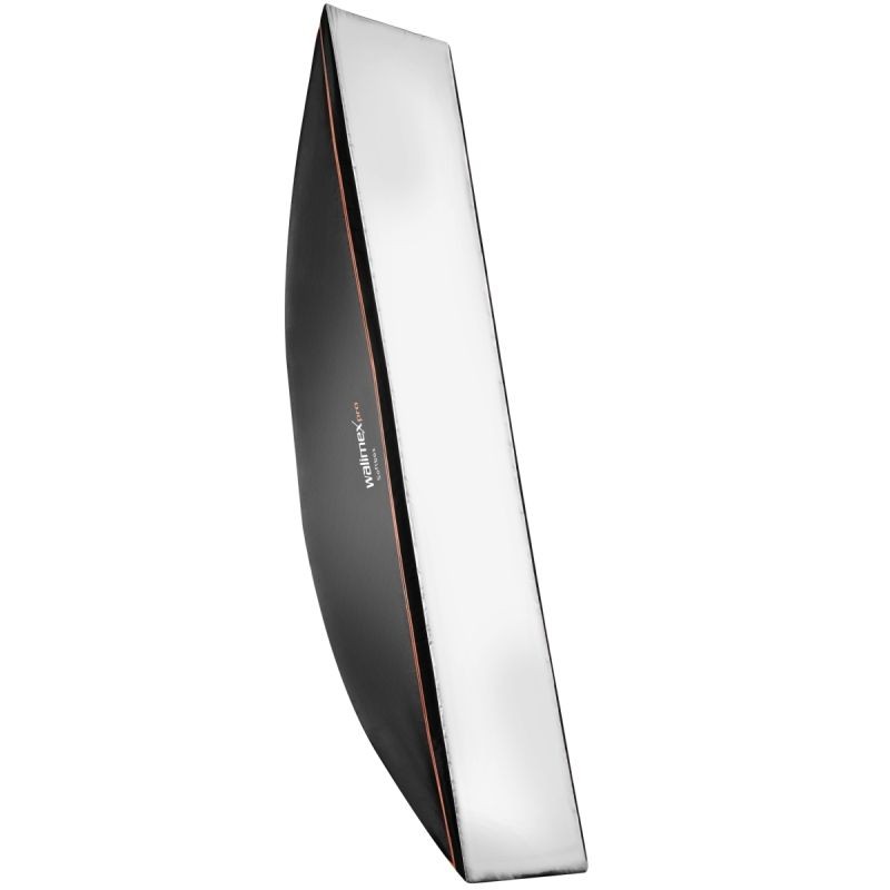 Walimex pro Softbox Orange Line strippivalaisin 25 x 150 cm, 360° käännettävä, diffuusorit ja kuljetuslaukku