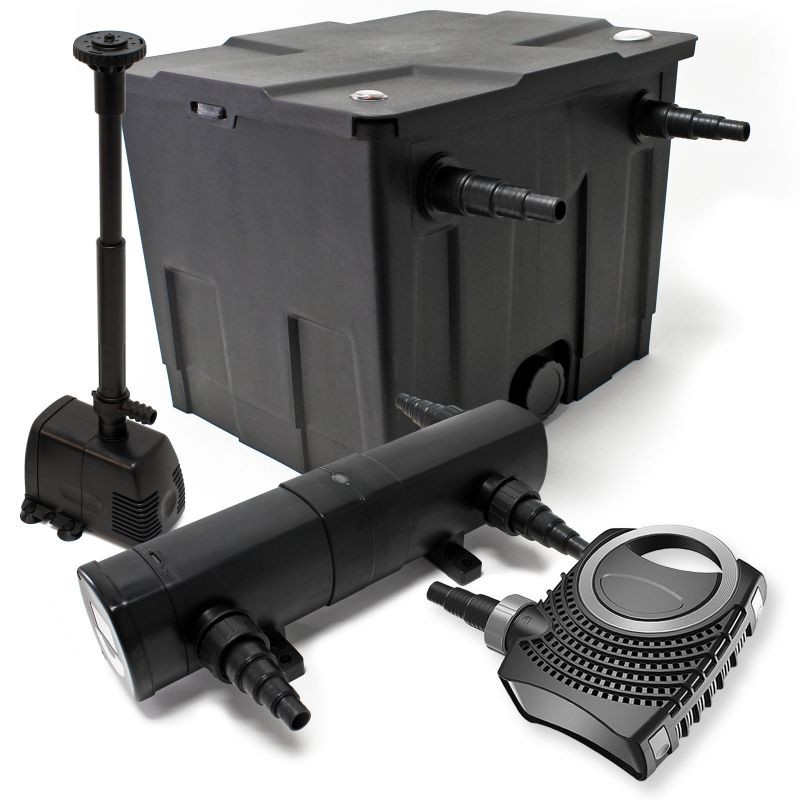 SunSun lampisuodatinsetti CBF-350 12000 l + NEO-10000 pumppu + CUV-236 UVC + HJ-943 suihkulähdepumppu