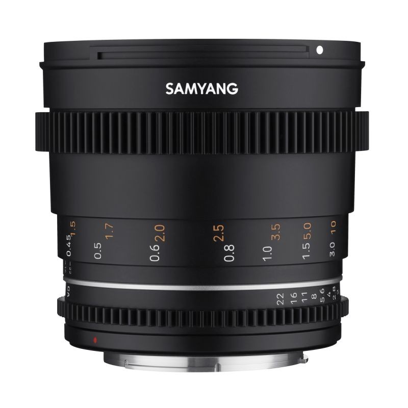 Samyang MF 50mm T1,5 VDSLR MK2 videobjektiivi Canon EF -kiinnityksellä