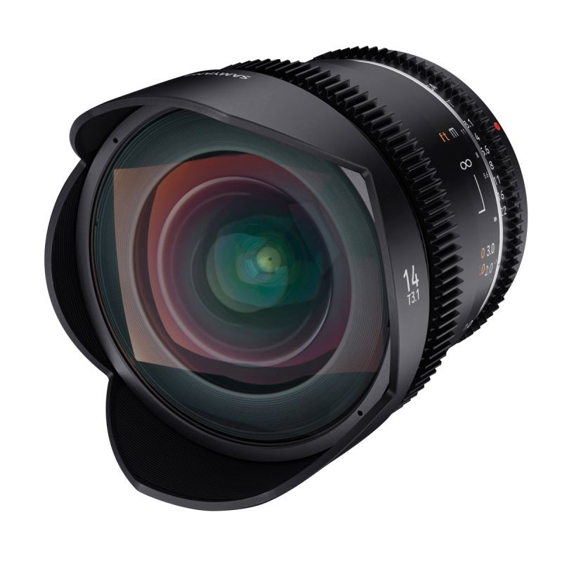 Samyang MF 14mm T3,1 VDSLR MK2 laajakulmainen videolinssi Canon EF
