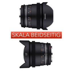 Samyang MF 14mm T3,1 VDSLR MK2 laajakulmainen videolinssi Canon EF