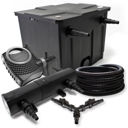 SunSun lampisuodatinsetti CBF 350 12000 l CTF 8000 pumppu 8000 l h CUV 224 UVC laite 24 W 25 m letku 25 mm