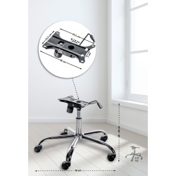 Säädettävä toimistotuolin runko pyörillä ja keinumekanismilla