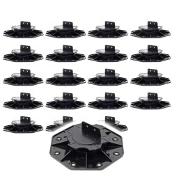XPOtool Säädettävät terassijalat 20 kpl 18 28 mm 2700 kg musta