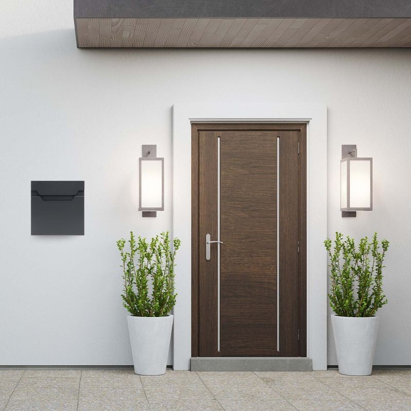 XPOtool V61 postilaatikko, antrasiitti, 370 x 105 x 370 mm, lukittava, sanomalehtitila, jauhemaalattu teräs