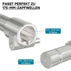 Voimanottoakselin adapteriholkki 175 mm, 8-32x38x6, 20 hammasta, traktori