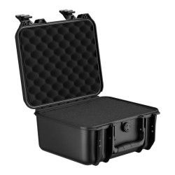 Vedenpitävä IP67 kuljetuslaatikko 362 x 310 x 175 mm PP muokattava kuutiomuovivaahto musta