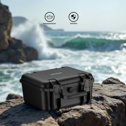 Vedenpitävä IP67 kuljetuslaatikko 362 x 310 x 175 mm, PP, muokattava kuutiomuovivaahto, musta