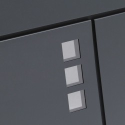 Postilaatikko Designer V24, antrasiitti, 370 x 105 x 370 mm, teräs, lukittava, sanomalehtitelineellä