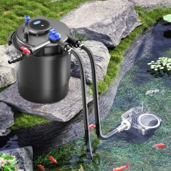 SunSun lampisetti: CPF-20000 painesuodatin 36W UV-C, NEO-6000 pumppu 6000 l/h 40W, 5m letku 38mm, kiristimet