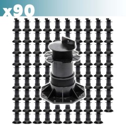 XPOtool Säädettävät terassijalat 90 kpl, 137–215 mm, 2700 kg, musta
