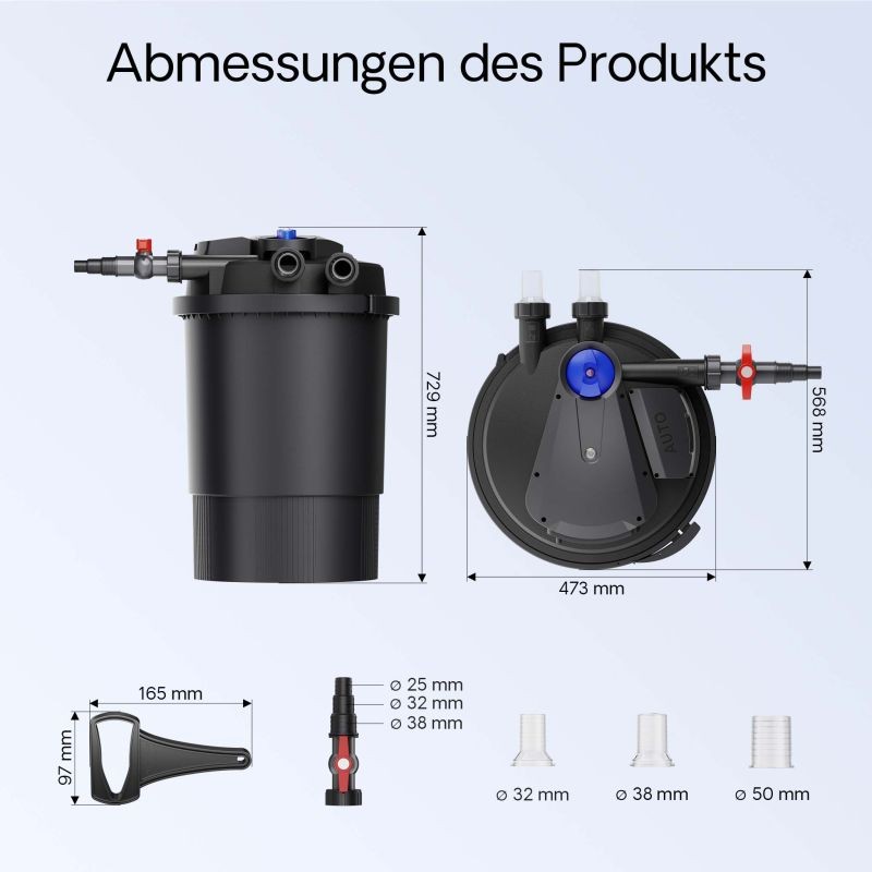 SunSun CPA-30000 painesuodatin 12 000 l/h, 55 W UVC-kirkastin, 60 000 l asti