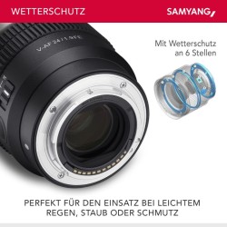 Samyang V-AF 24 mm T1,9 FE videobjektiivi Sony E, autofokus, 8K, Tally-valo, täyskenno ja APS-C