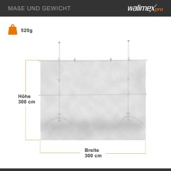 Walimex valonhajotinkangas 300x300 cm valkoinen