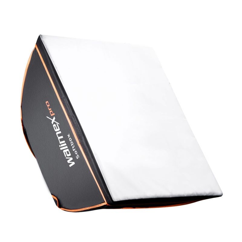 Walimex pro Softbox Orange Line 40 x 40 cm, 360° käännettävä, diffuusorit, laukku, Aurora/Bowens-adapterit