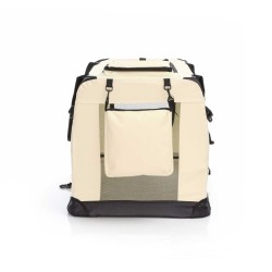 Fudajo Taitettava kuljetuslaatikko koirille ja kissoille, L (70x52x50 cm), beige