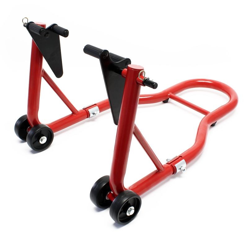 Moottoripyörän etunostin 230–290 mm, 450 kg, teräs, punainen