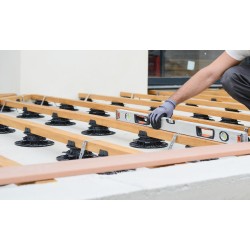 XPOtool Säädettävät terassijalat 10 kpl 60 138 mm 2700 kg musta