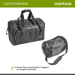 Mantona Doctor Bag kameralaukku musta DSLR ja järjestelmäkameroille sadesuojuksella