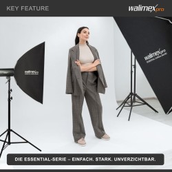 Walimex pro Essential Striplight-softbox 60 x 90 cm, kenno, Bowens-adapteri ja kuljetuslaukku