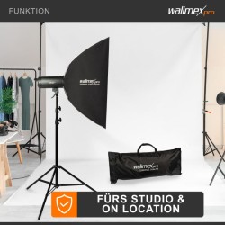 Walimex pro Essential Striplight-softbox 60 x 90 cm, kenno, Bowens-adapteri ja kuljetuslaukku