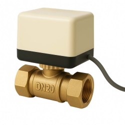 Moottoroitu 2-väylinen vyöhykeventtiili DN20 26,9 mm, 230 V, messinki