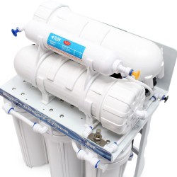 Naturewater NW-RO400-E2 käänteisosmoosijärjestelmä 1500 l/vrk, 5-vaiheinen juomaveden suodatin, booster-pumppu