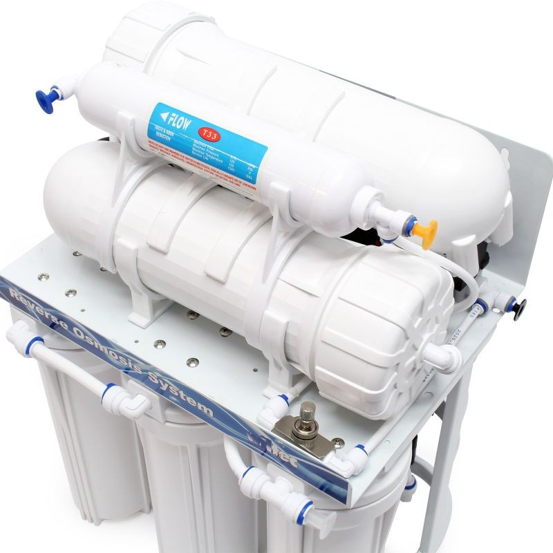 Naturewater NW-RO400-E2 käänteisosmoosijärjestelmä 1500 l/vrk, 5-vaiheinen juomaveden suodatin, booster-pumppu