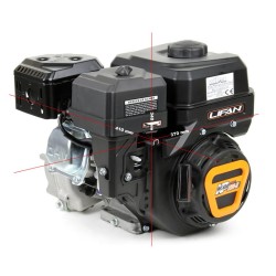 LIFAN KP230-R bensiinimoottori 6,5 hv, 223 cm³, 4-tahtinen, 22 mm akseli, tärinälaatoille ja työkoneille