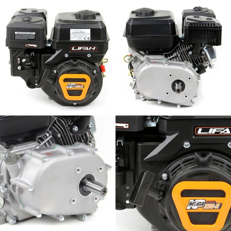 LIFAN KP230-R bensiinimoottori 6,5 hv, 223 cm³, 4-tahtinen, 22 mm akseli, tärinälaatoille ja työkoneille